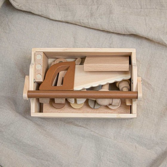 Caisse à outils en bois, 30 x 15,5 cm