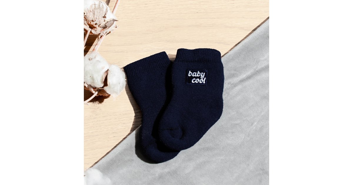 Chaussettes bébé mixte bleu marine J'aime Papa > Babystock