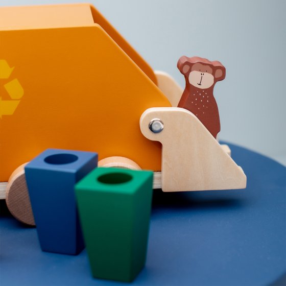 Mini poubelle tri jouet jouet de recyclage, éducatif avec 108 cartes des