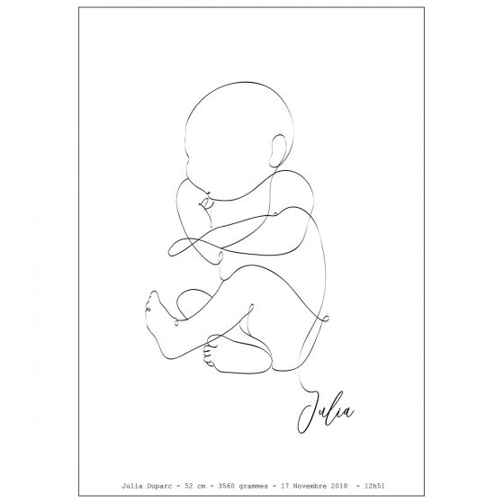 Affiche bébé personnalisée (Minoe) - Image 3